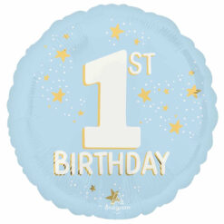 Boy's First Birthday Foil Balloon