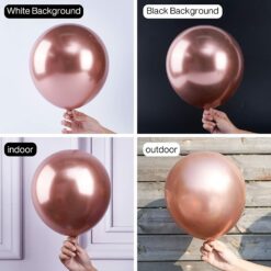 Metallic Gold Balloons 50 pcs 12 inch and Silver Ribbon