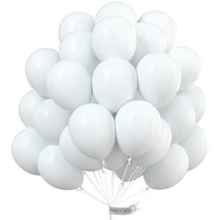 white balloons 50 pcs 12 inch matte