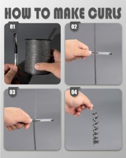 Black Glitter Curling Ribbon for Crafts