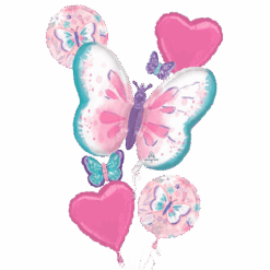 Butterfly and Foil Balloon Party Decor