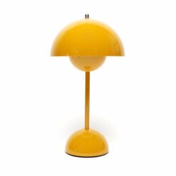 portable table lamp in mustard