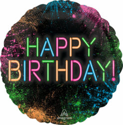 Glow Celebration Foil Balloon 17 Helium Filled