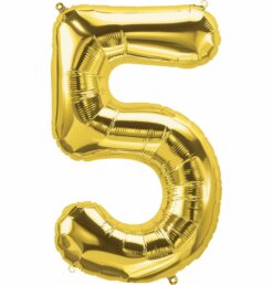 Large Gold Number Balloon