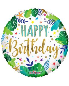 tropical birthday foil balloon