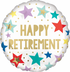 Retirement Celebration Balloon with Stars