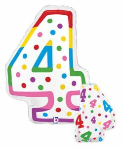 Number 4 Birthday Balloon