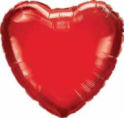 red heart foil balloon