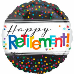 Retirement Celebration Polka Dot Foil Balloon