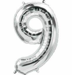 Large Silver Number Balloon - 34 Inches
