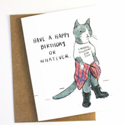Grunge Feline Birthday Greeting