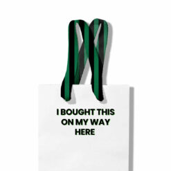 birthday gift tote in black and green