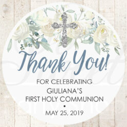 First Communion or Baptism Favor Stickers Set of 24