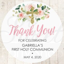 First Communion or Baptism Favor Stickers Set of 24