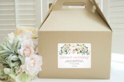 Wedding Guest Welcome Boxes and Stickers Set of 6