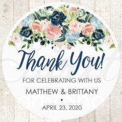 Wedding Favor Stickers Floral Set