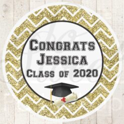 graduation celebration stickers gold or silver set of 24
