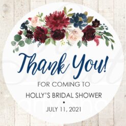 Wedding Favor Stickers Floral Set of 24