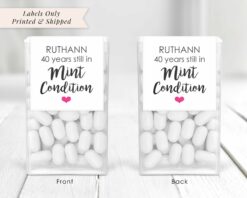 Birthday Celebration Mint Labels - Set of 24