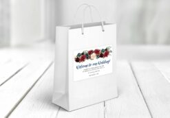 welcome bag box stickers floral set of 12