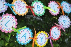 Colorful Polka Dot Water Bottle Labels Set of 10