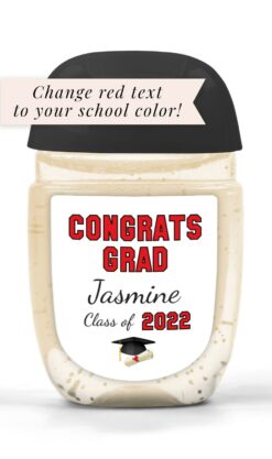 Graduation Sanitizer Labels Set of 30