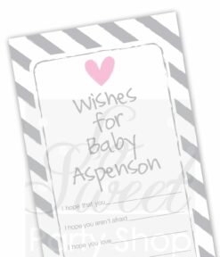 baby shower stickers - heart and stripe pastel set of 24