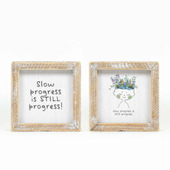 Reversible Wood Framed Sign