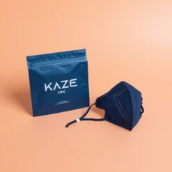 compact facial protection mask in deep blue