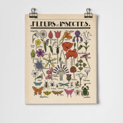 Flowers and Insects Art Print