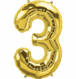 Large Gold Number Balloon