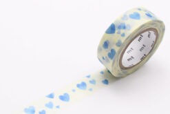 blue paper tape with heart design