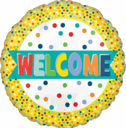 Welcome Polka Dots Foil Balloon