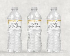 Baby Shower Water Bottle Labels - Honeycomb Design