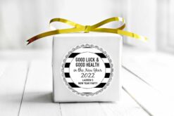 New Year's Eve Party Stickers Silver Black Set of 24