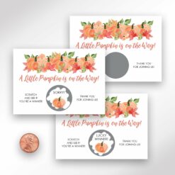 Fall-themed Scratch Off Game Cards Set of 24