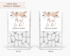 Wedding Favor Mint Labels Boho Floral