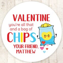 Valentine Treat Bag Stickers Set