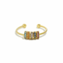 Colorful Bead Fidget Spinner Ring